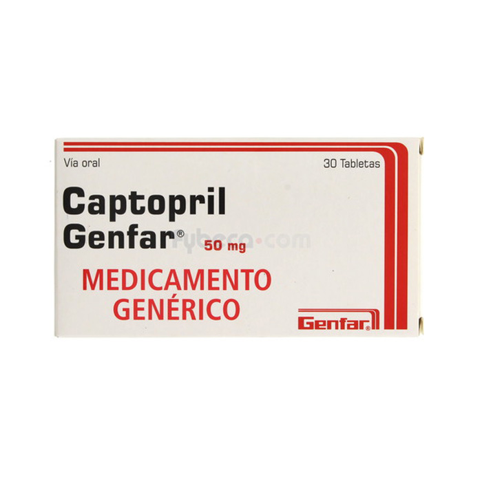 Captopril 50 Mg Blíster Unidad | Fybeca