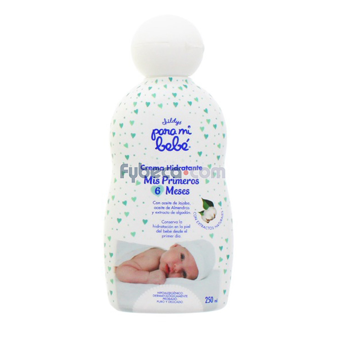Crema Hidratante Para Mi Bebé Primeros 6 Meses 250 Cc Frasco