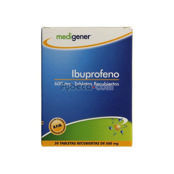 Ibuprofeno Medigener 600 Mg Unidad Fybeca