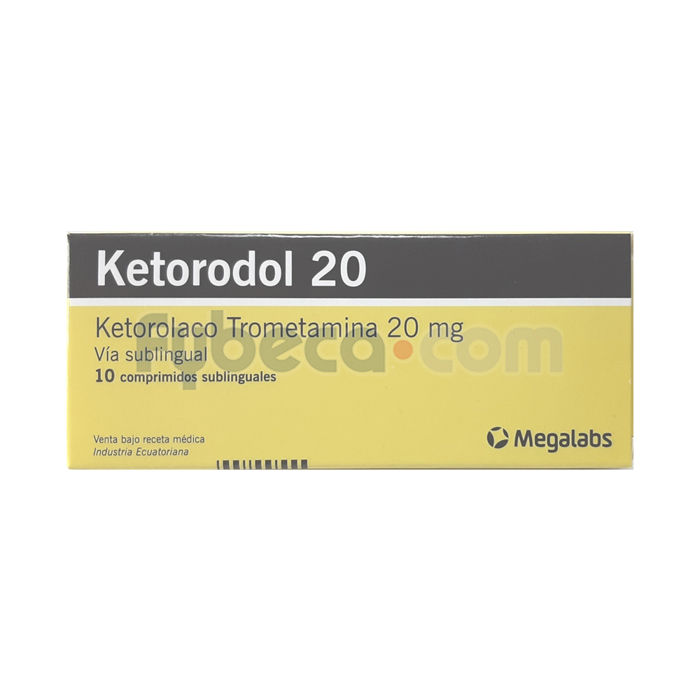 Ketorodol 20 Mg Comprimido Sublingual Unidad | Fybeca