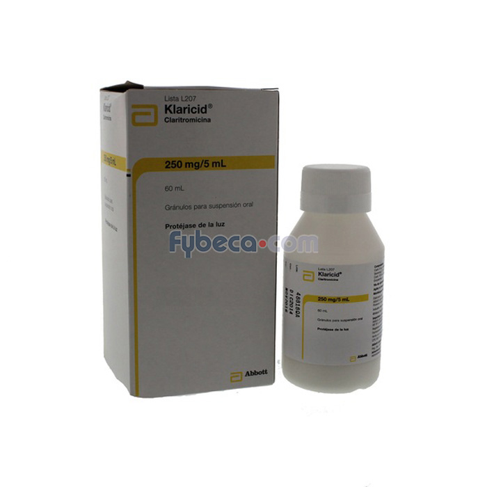 Klaricid Claritromicina 250 Mg Jarabe Fybeca
