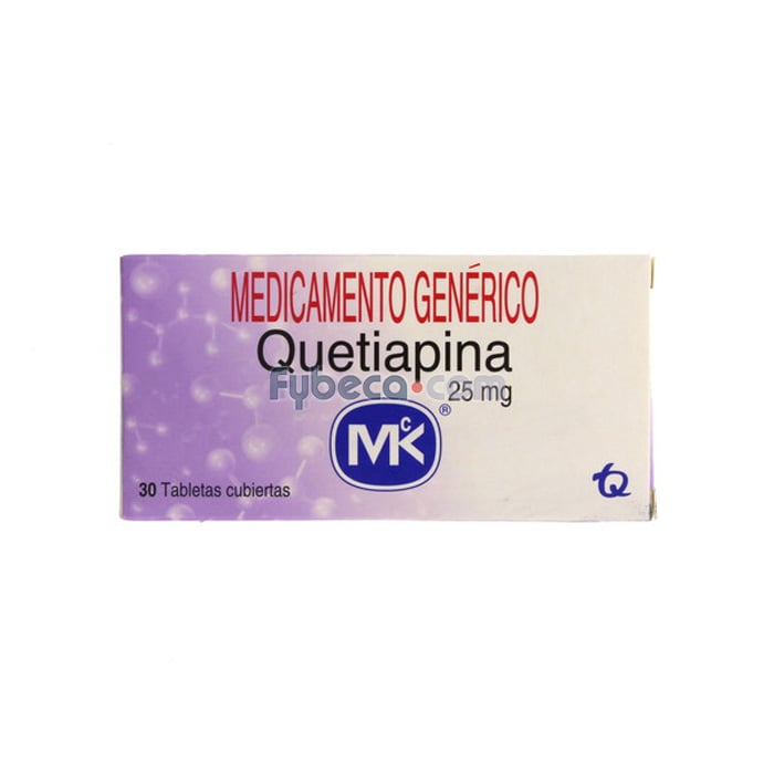 Quetiapina (Mk) Comp 25 Mg C/30 Suelta Fybeca