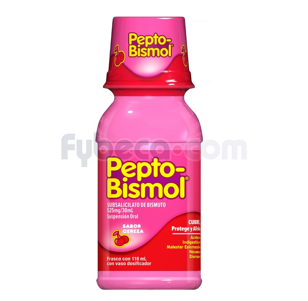 Pepto Bismol Cereza 118 Ml Suspension Oral Fybeca