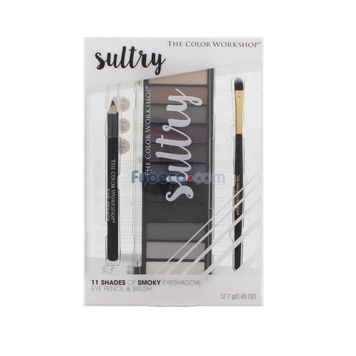 Paleta De Sombras Delineador Brocha The Color Workshop Sultry Paquete Fybeca