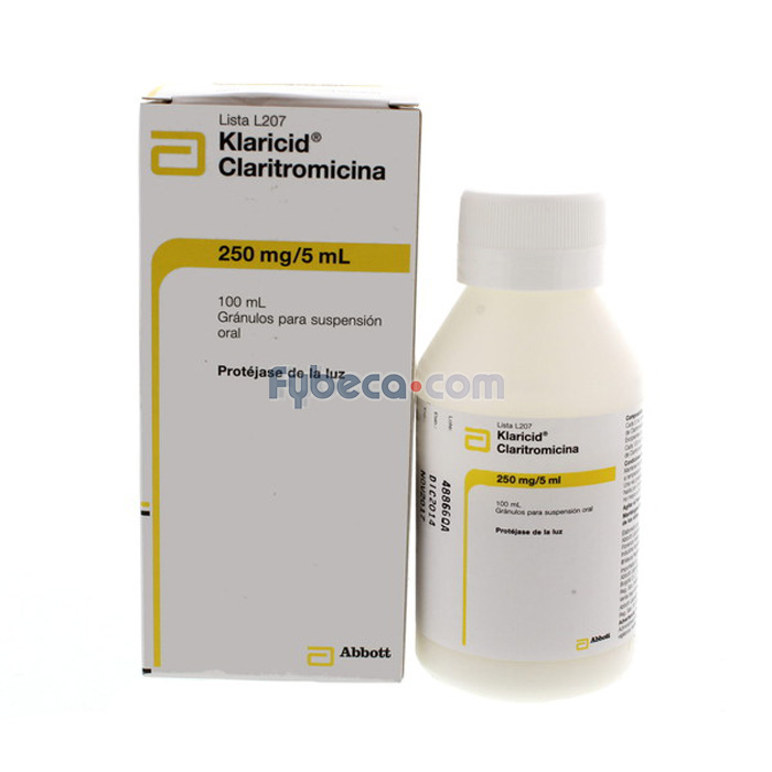 Klaricid Susp 250Mg/ F/100 Ml Fybeca