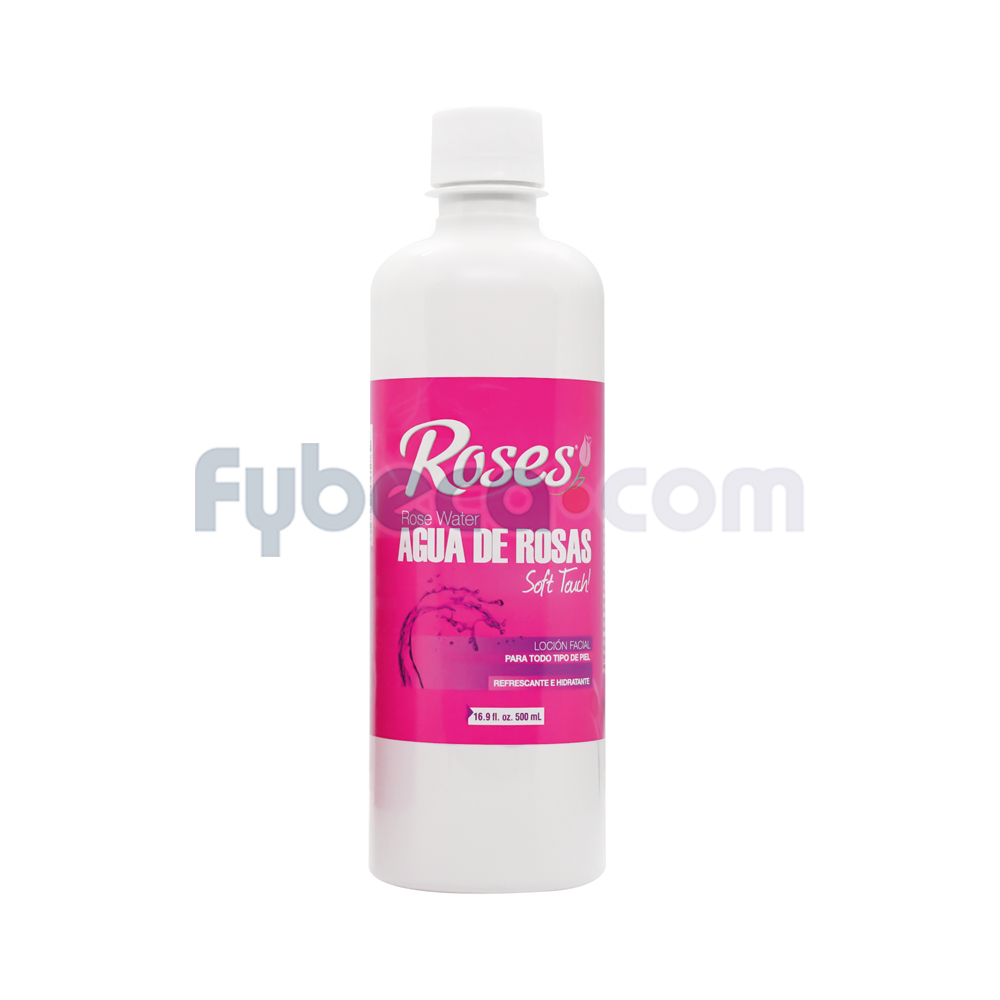 Loción Facial Agua De Rosas Soft Touch 500 Ml Unidad