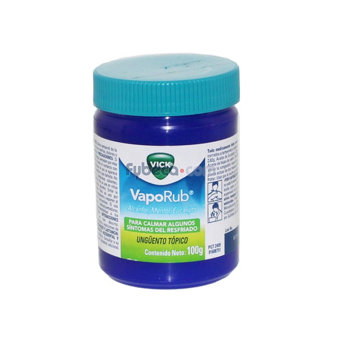 Ungüento Vick Vaporub Mentol 100 G Frasco Fybeca