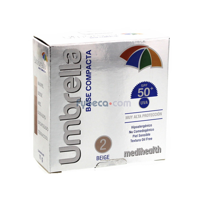 Protector Solar Umbrella Base Compacta Tono 2 Beige 11 G Unidad Fybeca