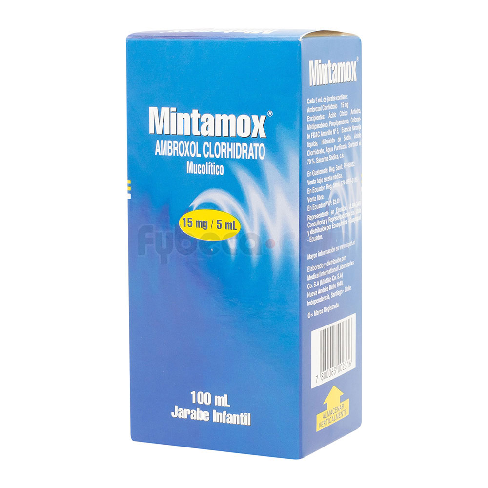 Mintamox 15 Mg / 5 Ml / 100 Ml Jarabe Fybeca