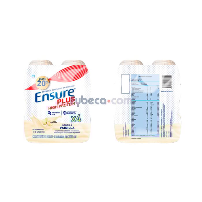 Ensure Plus High Protein Vainilla 200 Ml Paquete Fybeca