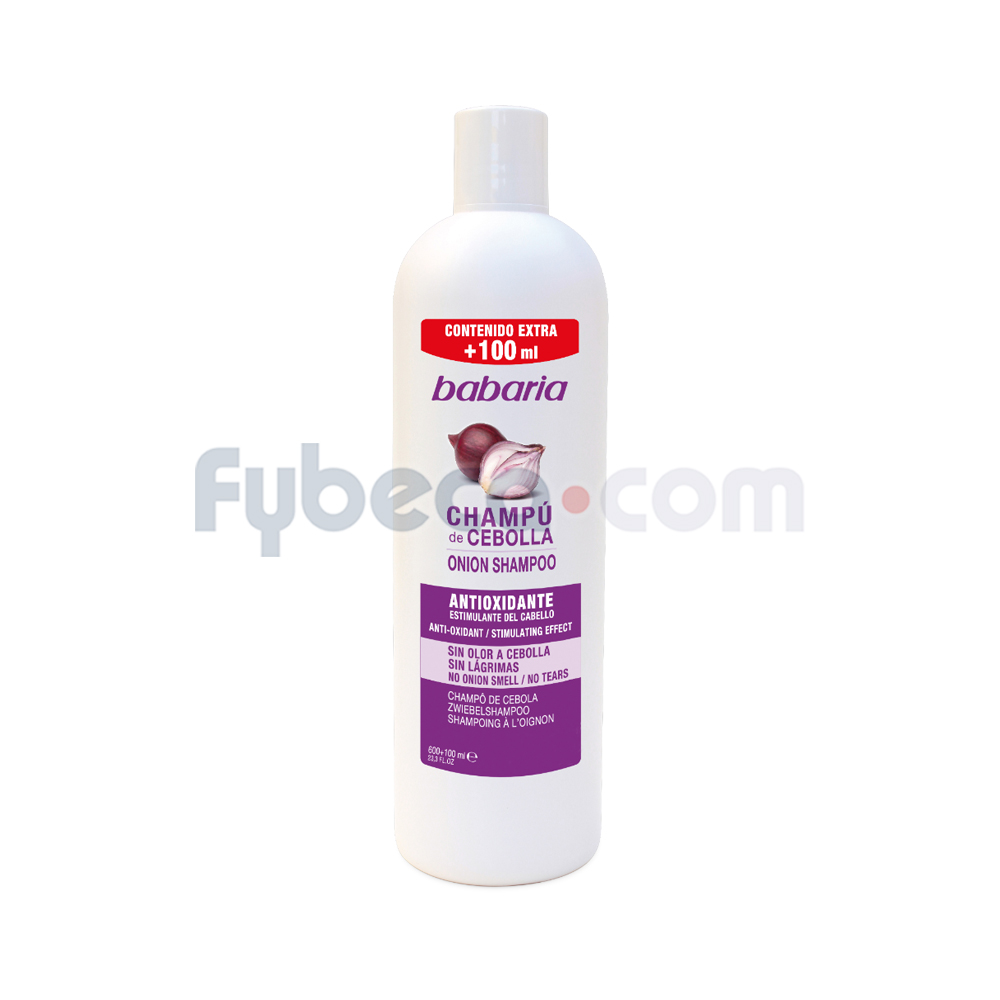 Shampoo De Cebolla Babaria Antioxidante 600 Ml Unidad Fybeca