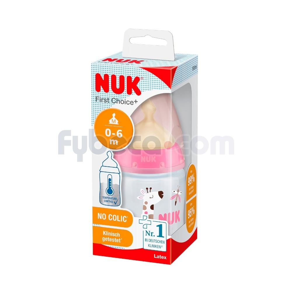 Comprar NUK Biberon First choice+ 6-18 meses con tetina talla L extrasuave  al mejor precio