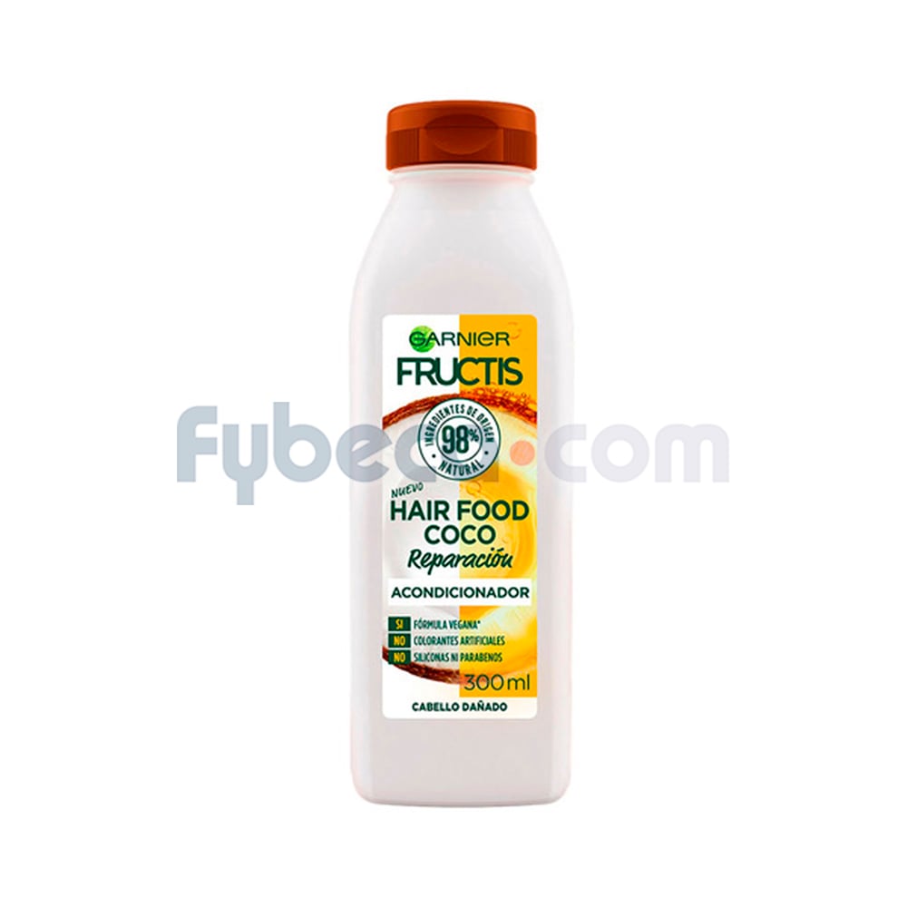 Acondicionador Fructis Hair Food Coco Reparación 300 Ml Unidad Fybeca