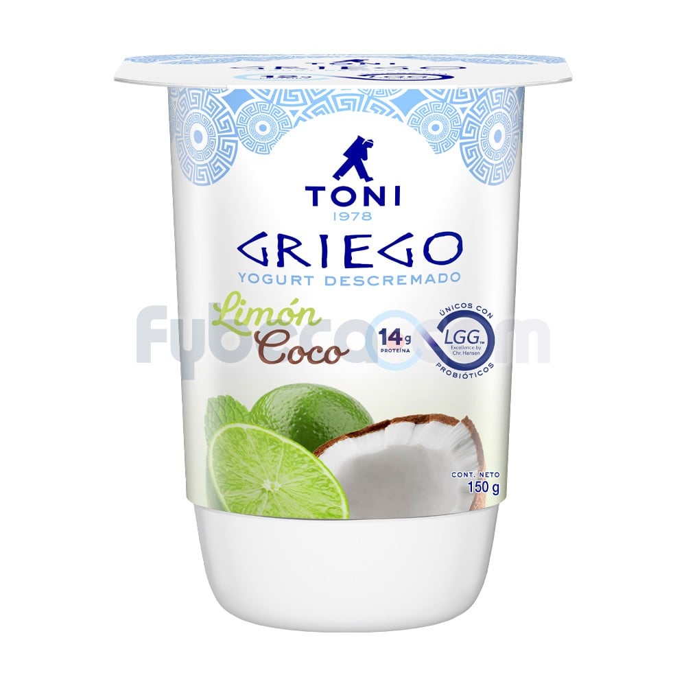 Yogurt Griego Toni Limã“N Coco 150 G Fybeca