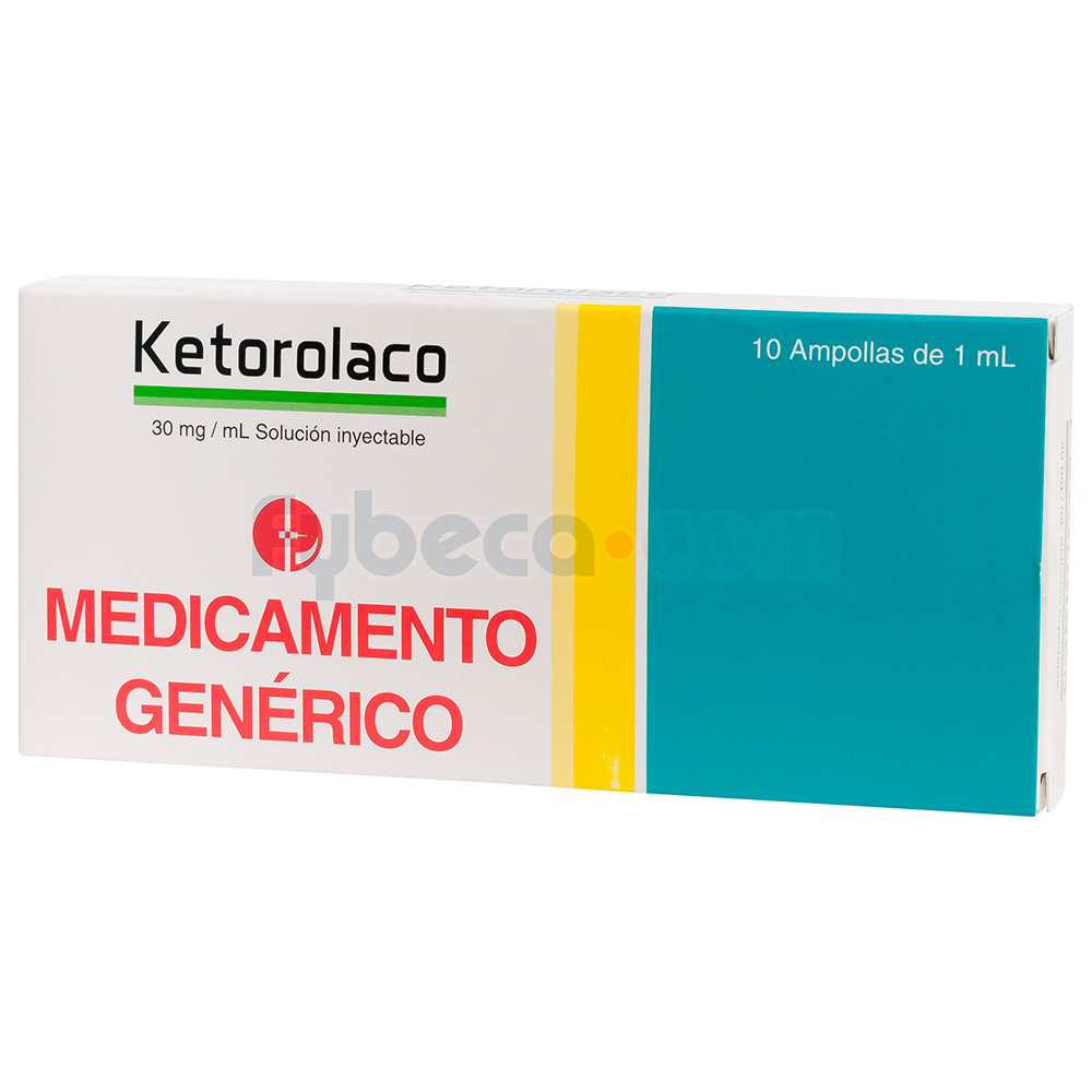 Ketorolaco Sol Inyect 30Mg/1Ml Amp C/10 Suelta Fybeca