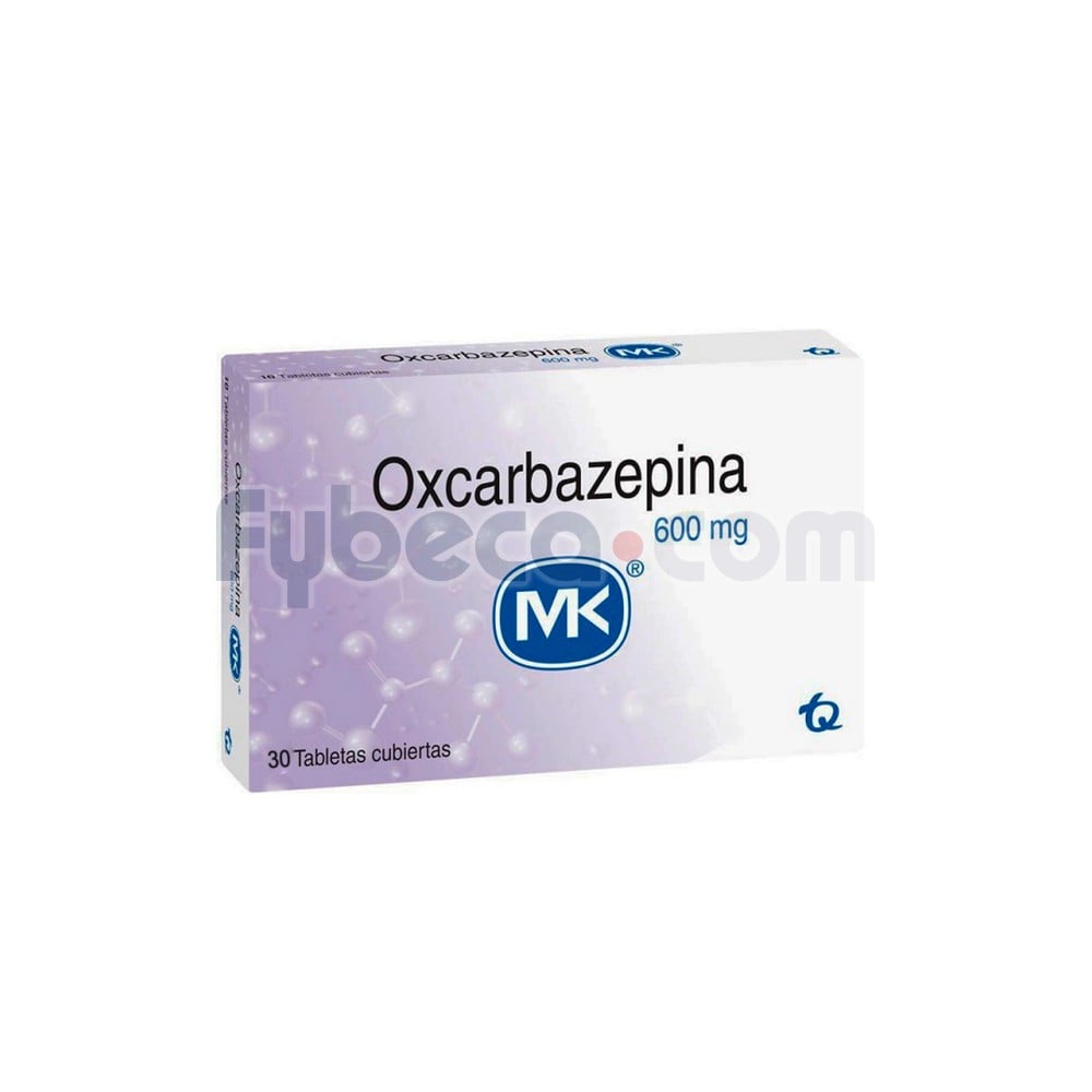 Oxcarbazepina Mk 600 Mg Tabs C/30 Sueltas Fybeca