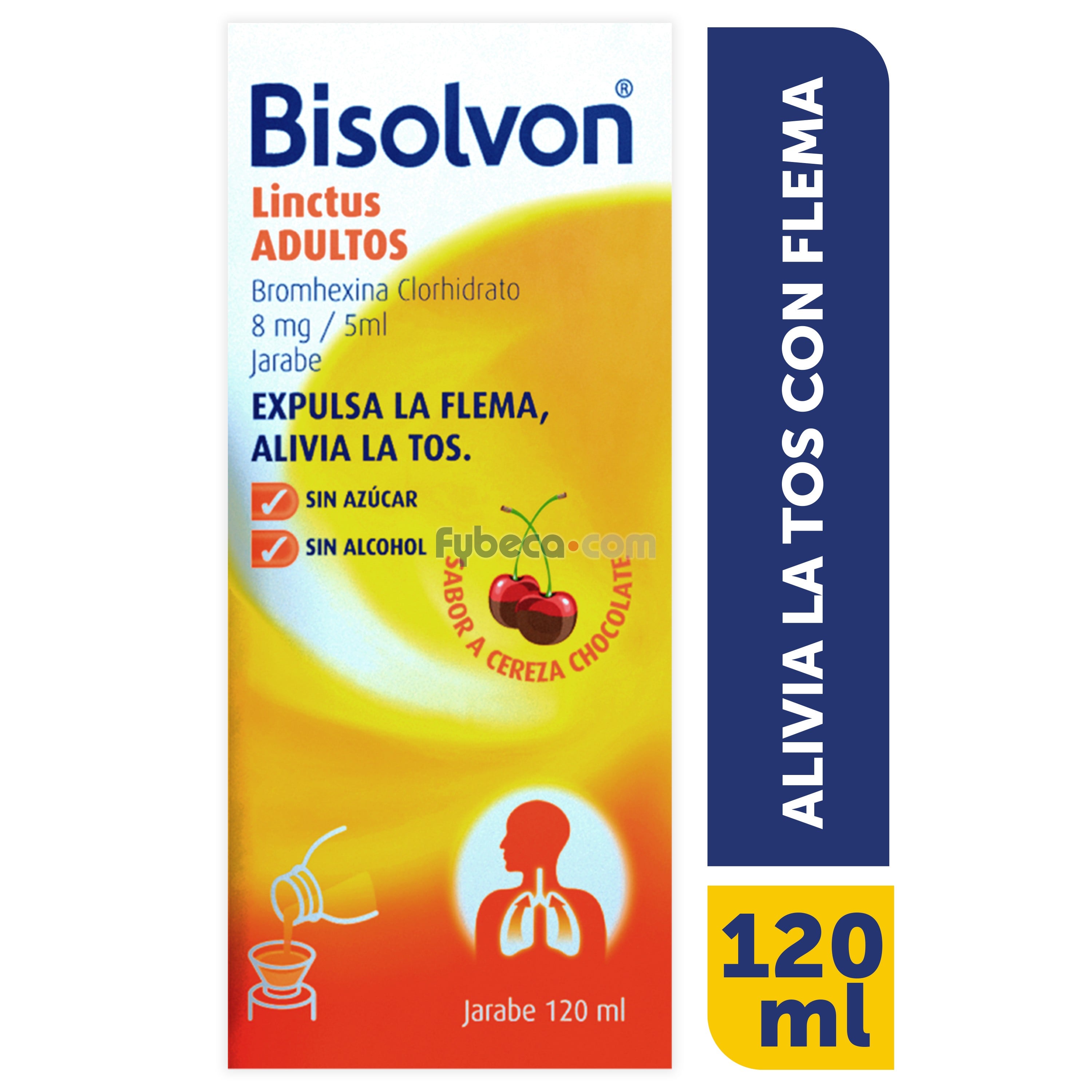 Bisolvon Jarabe Adultos 8 Mg. F/120 Ml. | Fybeca