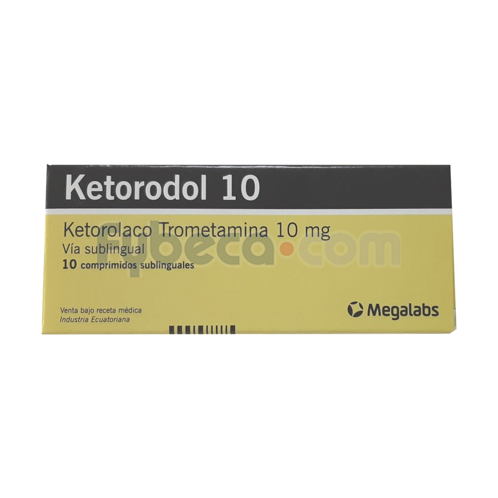 Ketorodol 10 Mg Comprimido Sublingual Unidad | Fybeca