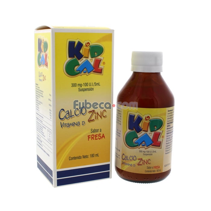 Kid Cal Fresa 180 Ml Frasco Fybeca