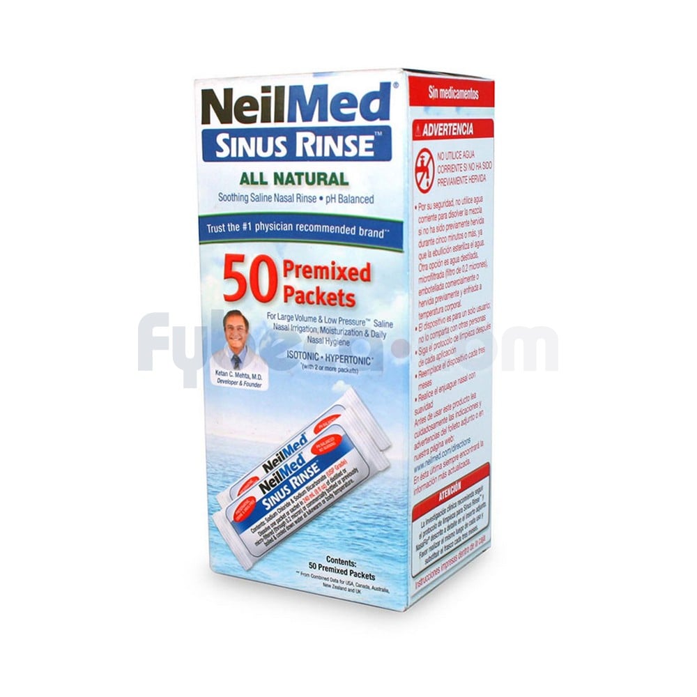 Solución Nasal Neilmed Sinus Rinse Relief 50 Sobres Fybeca