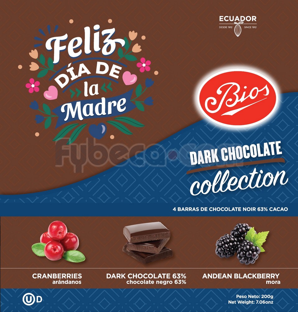 Chocolate Bios Dark Chocolate 200 G Fybeca