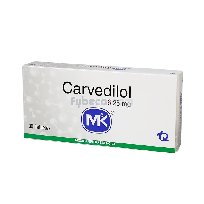 Carvedilol Mk 6.25 Mg por Unidad Fybeca