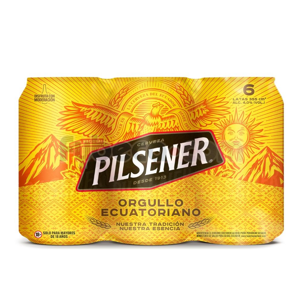 Cerveza Pilsener Lata Six pack 355 ml