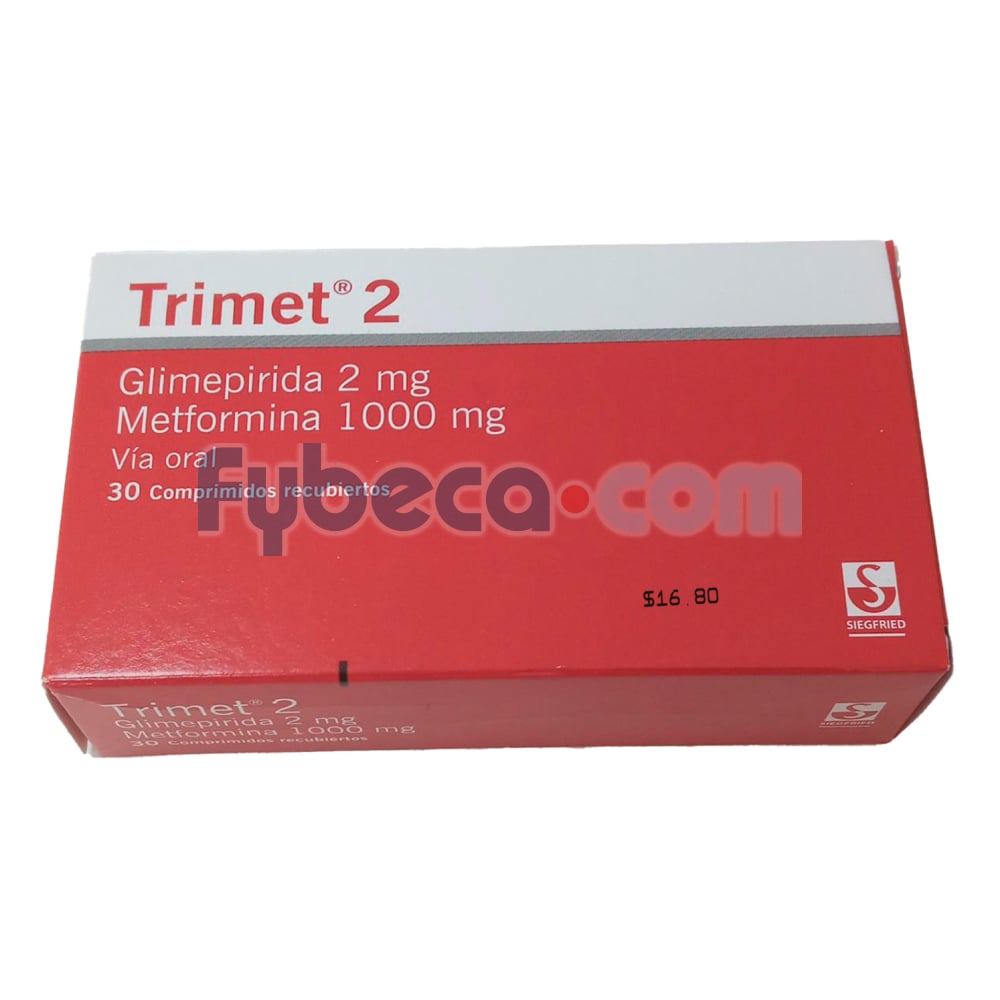 Trimet 2 Mg 1000 Mg Unidad Fybeca