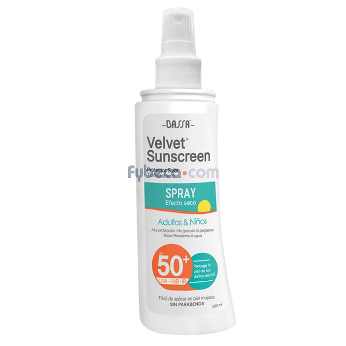 Protector Solar Velvet Spray SPF 50 Fybeca