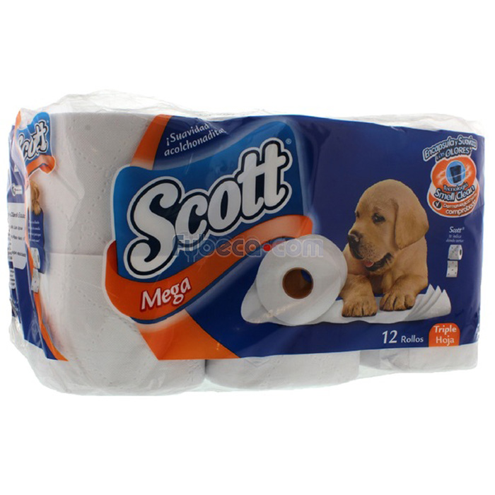 Papel Higiénico Scott Mega 12 Rollos Paquete | Fybeca