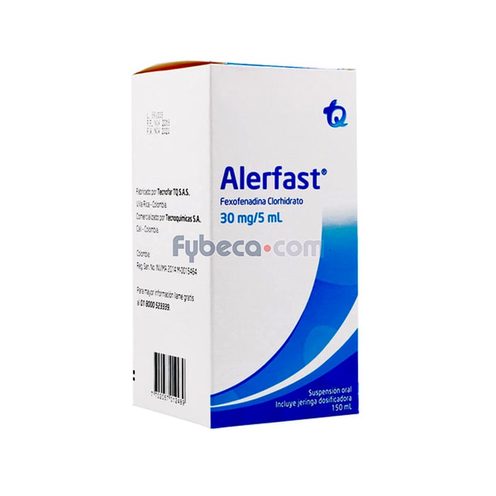 Alerfast Suspension Oral 30Mg/5Ml Fco X 150Ml | Fybeca