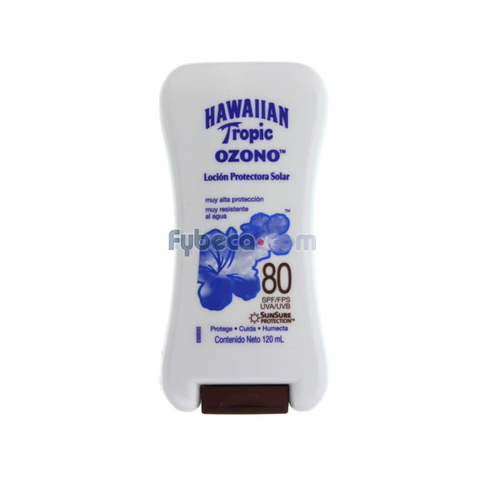Protector Solar Fps 80 Hawaiian Tropic Ozono 120 Ml Frasco Fybeca