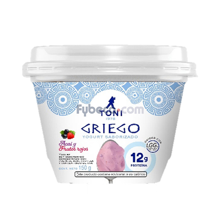 Yogurt Griego Toni Frutos Rojos 150 G Unidad Fybeca