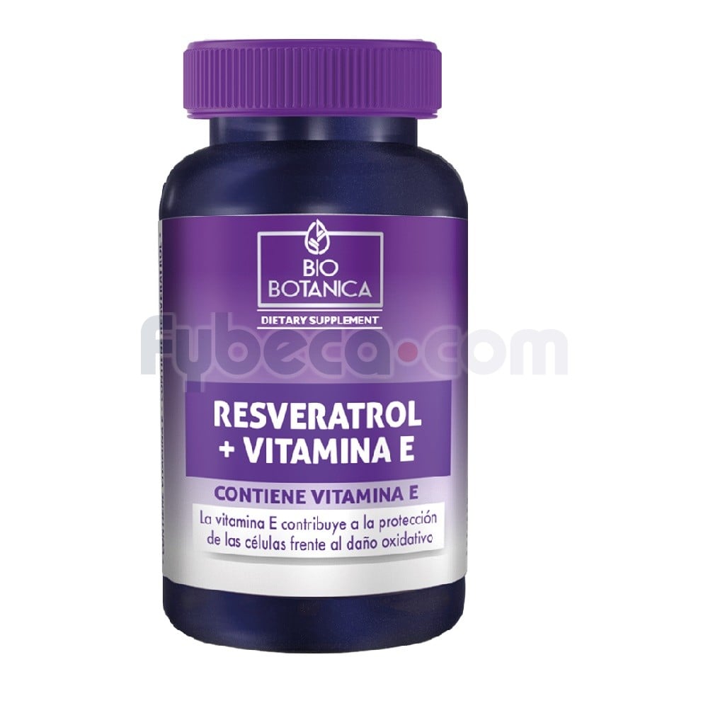 Bio Botanica Resveratrol Vitamina E 60 cápsulas Fybeca