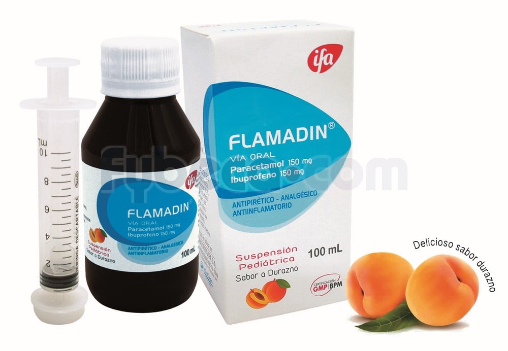 Flamadin Paracetamol 150 Mg/Ibuprofeno 150 Mg Susp. F/100Ml Fybeca