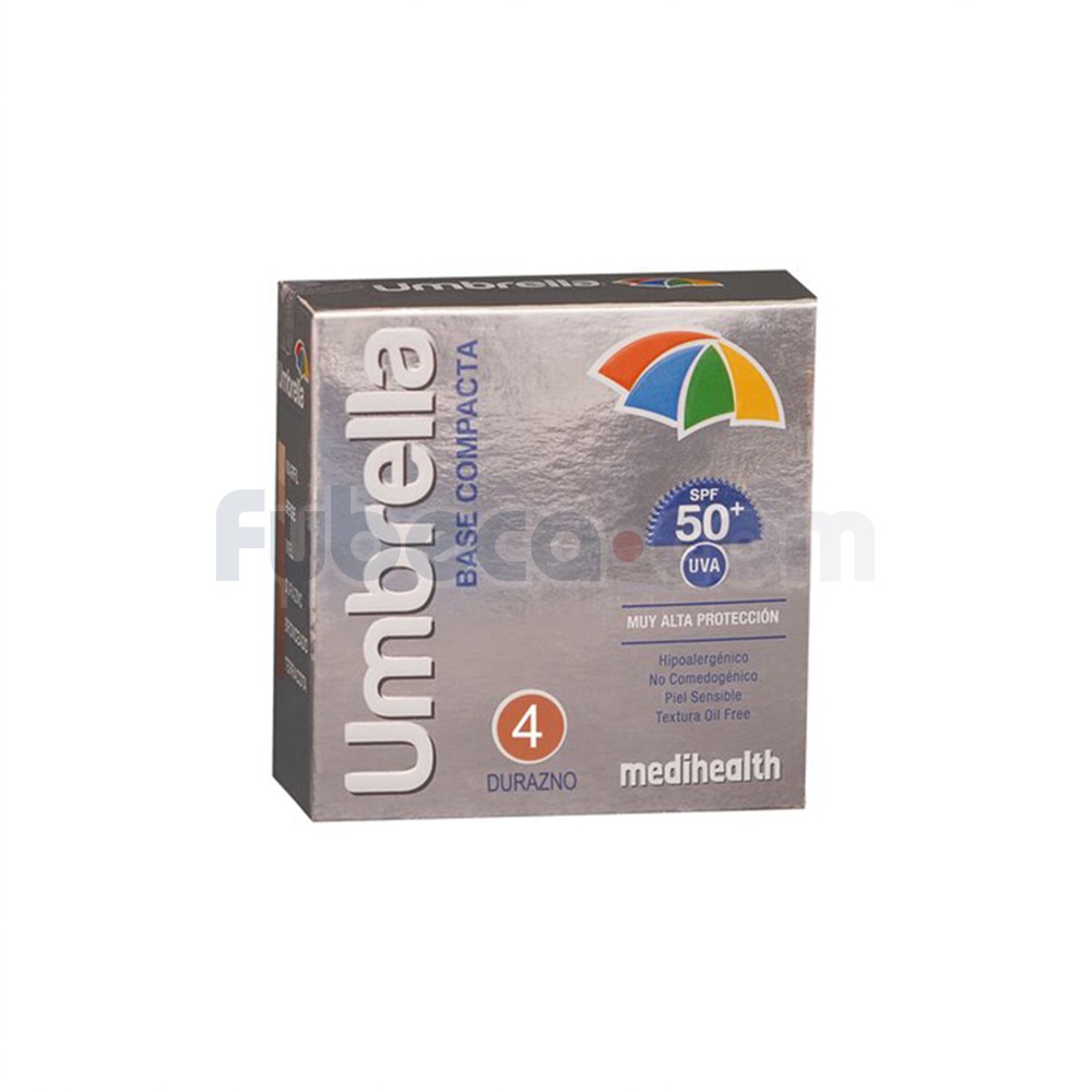 Protector Solar Umbrella Base Compacta Tono 4 Durazno 11 G Unidad Fybeca