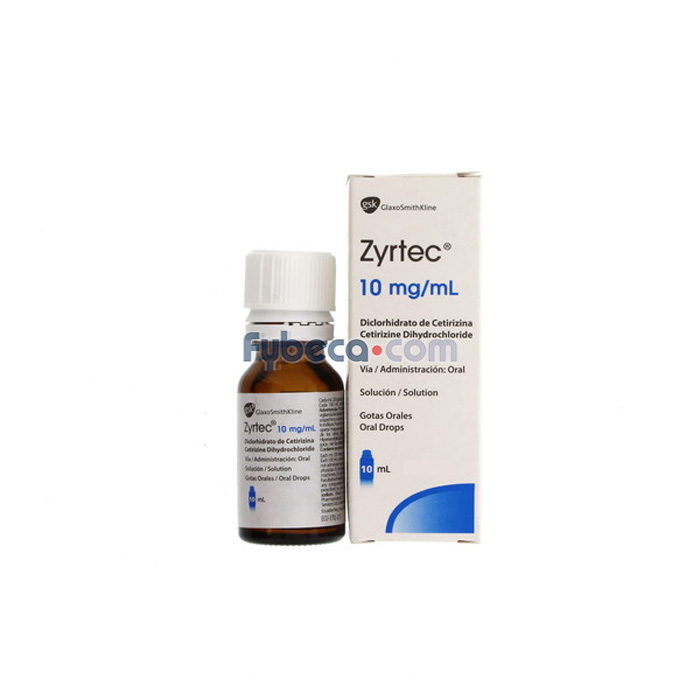 Zyrtec Solución Pediátrica 10mg/1ml, 10