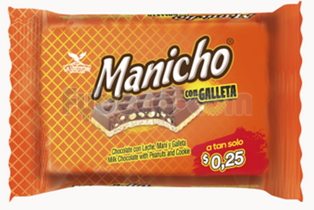 Chocolate Manicho Con Galleta 20 Gr Fybeca