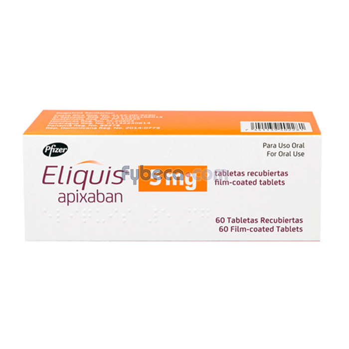 Eliquis 25 Mg 60 Comprimidos Recubiertos Farmacia
