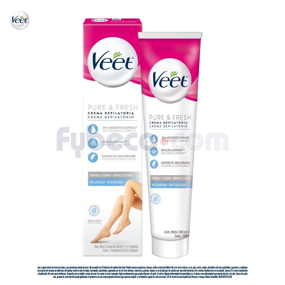 Veet Crema Pure Sensible 200Ml Fybeca