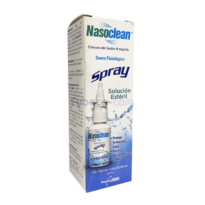 Suero Fisiológico Nasoclean Spray Nasal 40 Ml Frasco Fybeca