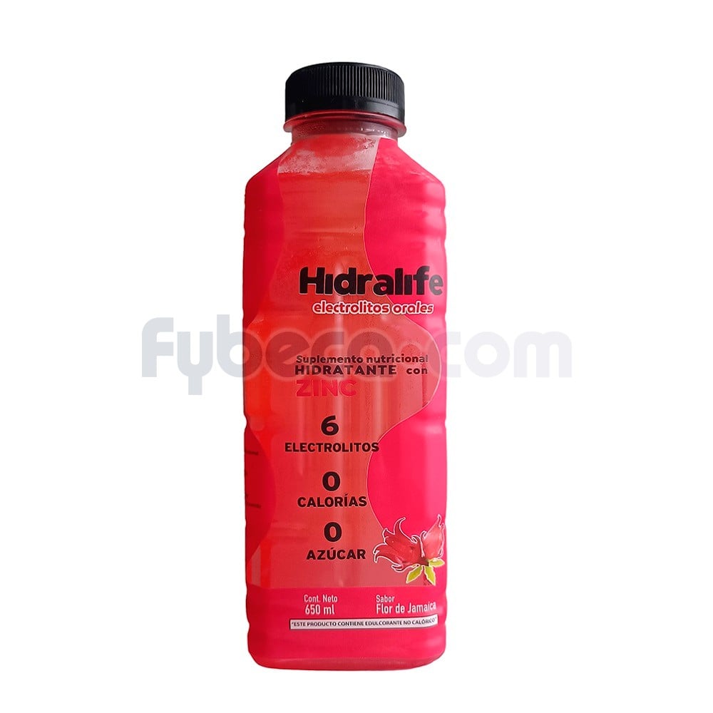 Hidratante Con Zinc Hidralife Flor De Jamaica 650 Ml Fybeca