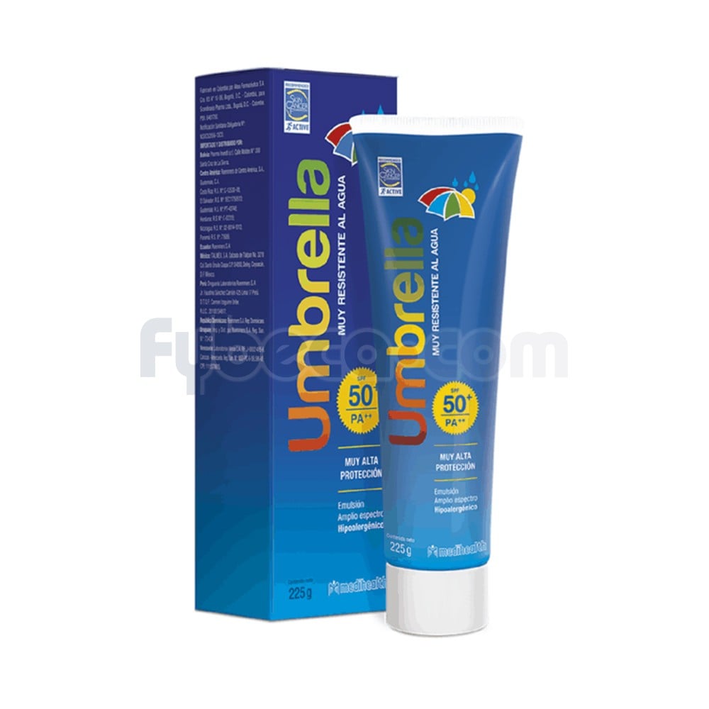 Protector Solar Umbrella Emulsión Fps 50 225 Ml Frasco Fybeca