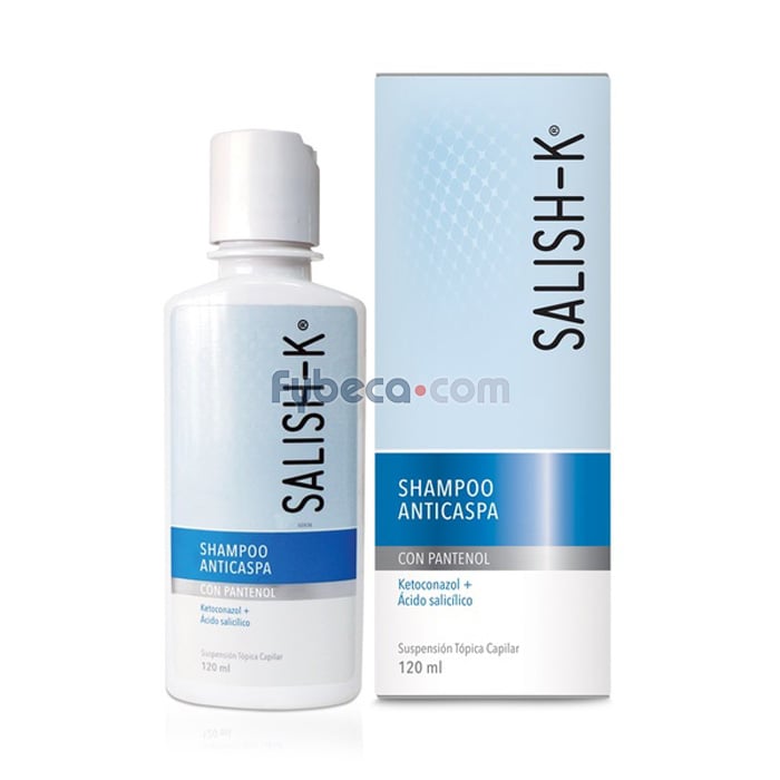 Shampoo Medicado SalishK Anti Caspa Interpharm 120 Ml Frasco Fybeca