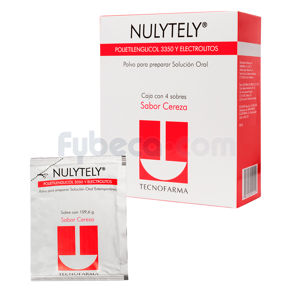 Nulytely Sobre Oral C/4 Suelta Fybeca