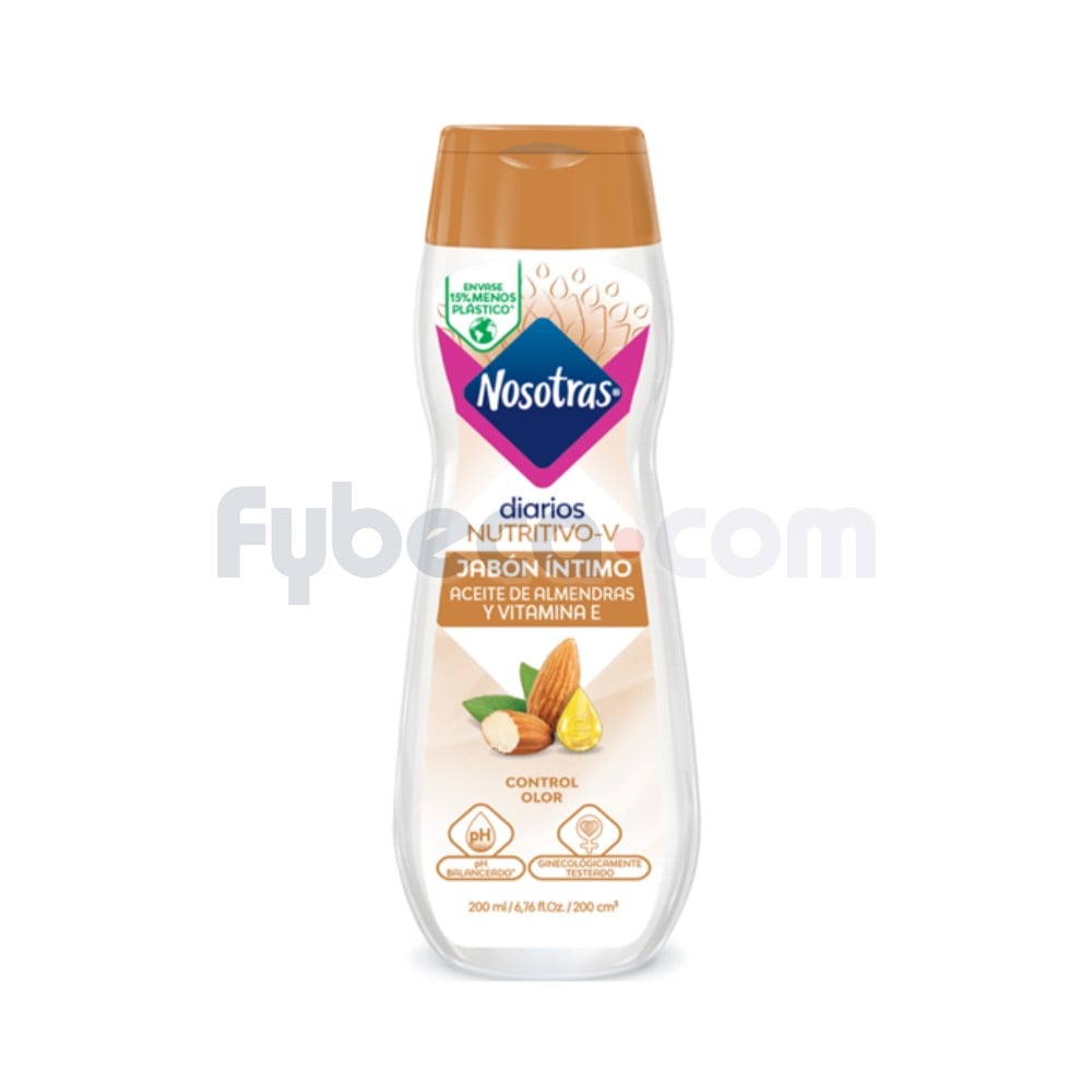 Jabon Intimo Nutritivo-V (Almendra + Vitamina E) 200Ml | Fybeca